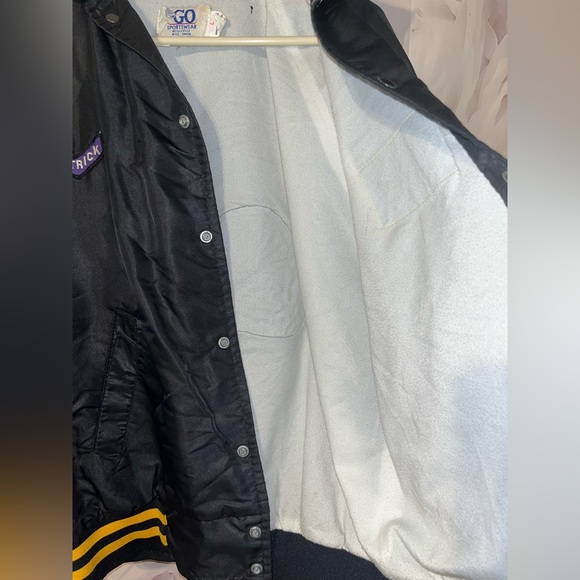 vintage "English Mark Darts" satin bomber jacket 80s Black Men’s Large - Picture 6 of 6